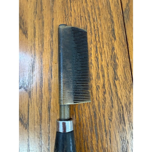 The Unbranded Brand Other - Vintage Brass Hot Comb Hair/Beard Straightener with Wooden‎ Handle